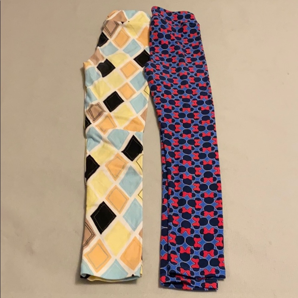Lularoe kids leggings l/xl 2 pair